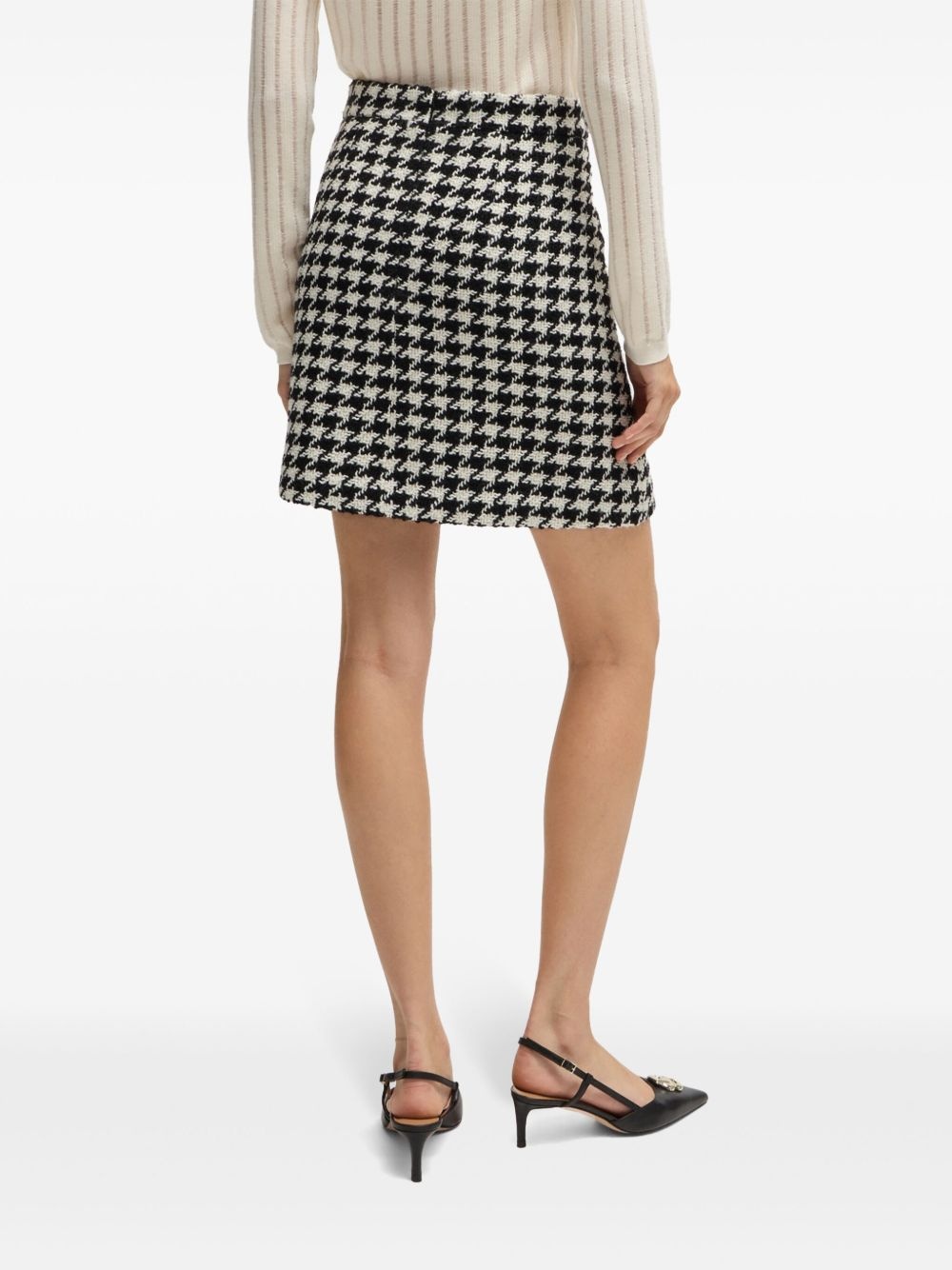 check-pattern mini skirt - 4