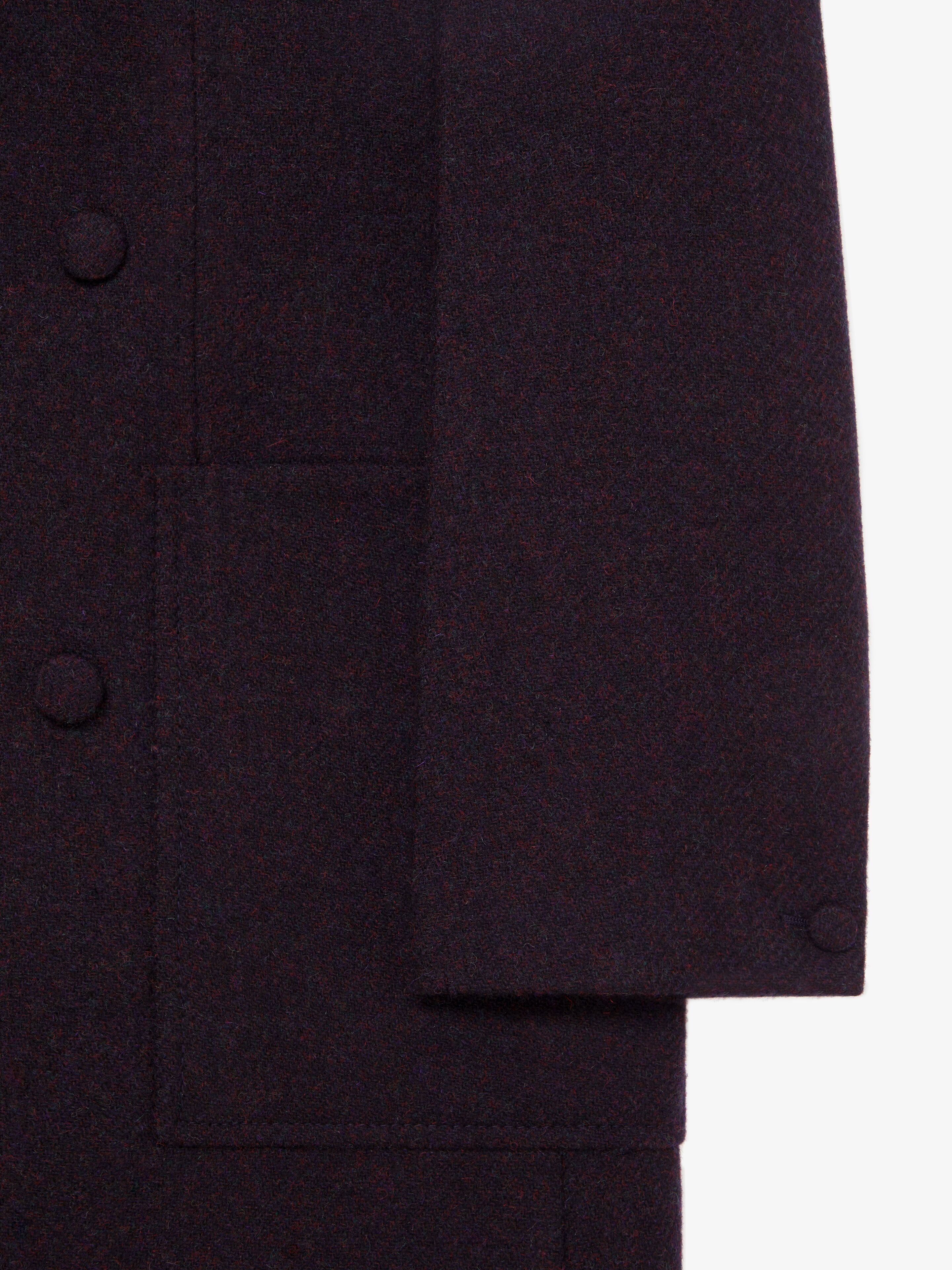 LONG OVERSIZED DOUBLE BREASTED COAT IN WOOL - 6