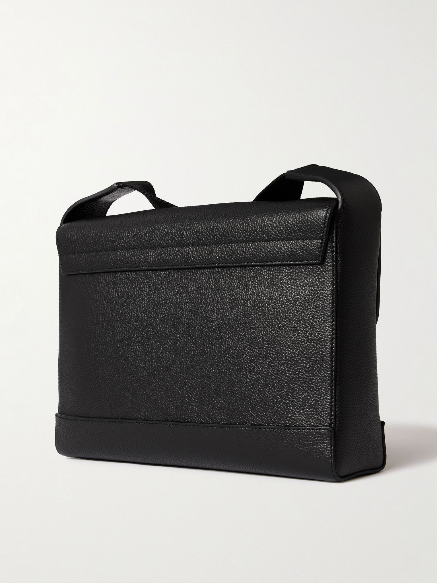 Chiltern Small Full-Grain Leather Messenger Bag Black - 3