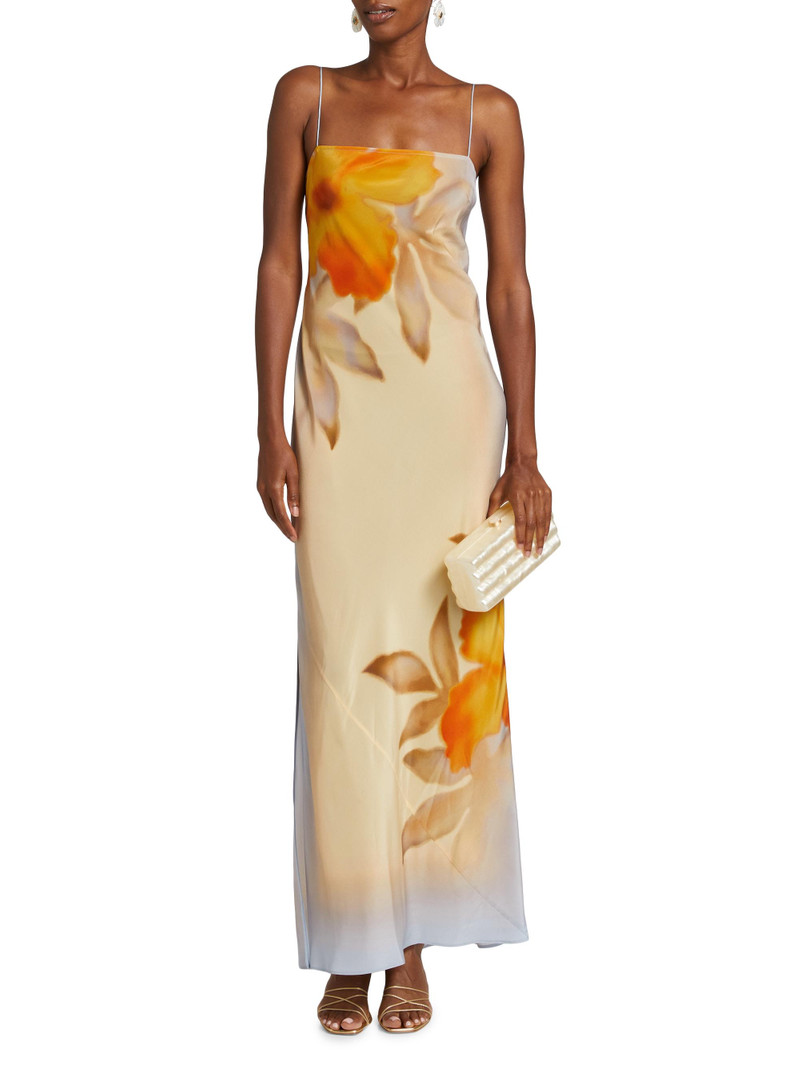 Women's Serene Floral Silk Maxi Slipdress - Sequoia Floral 3