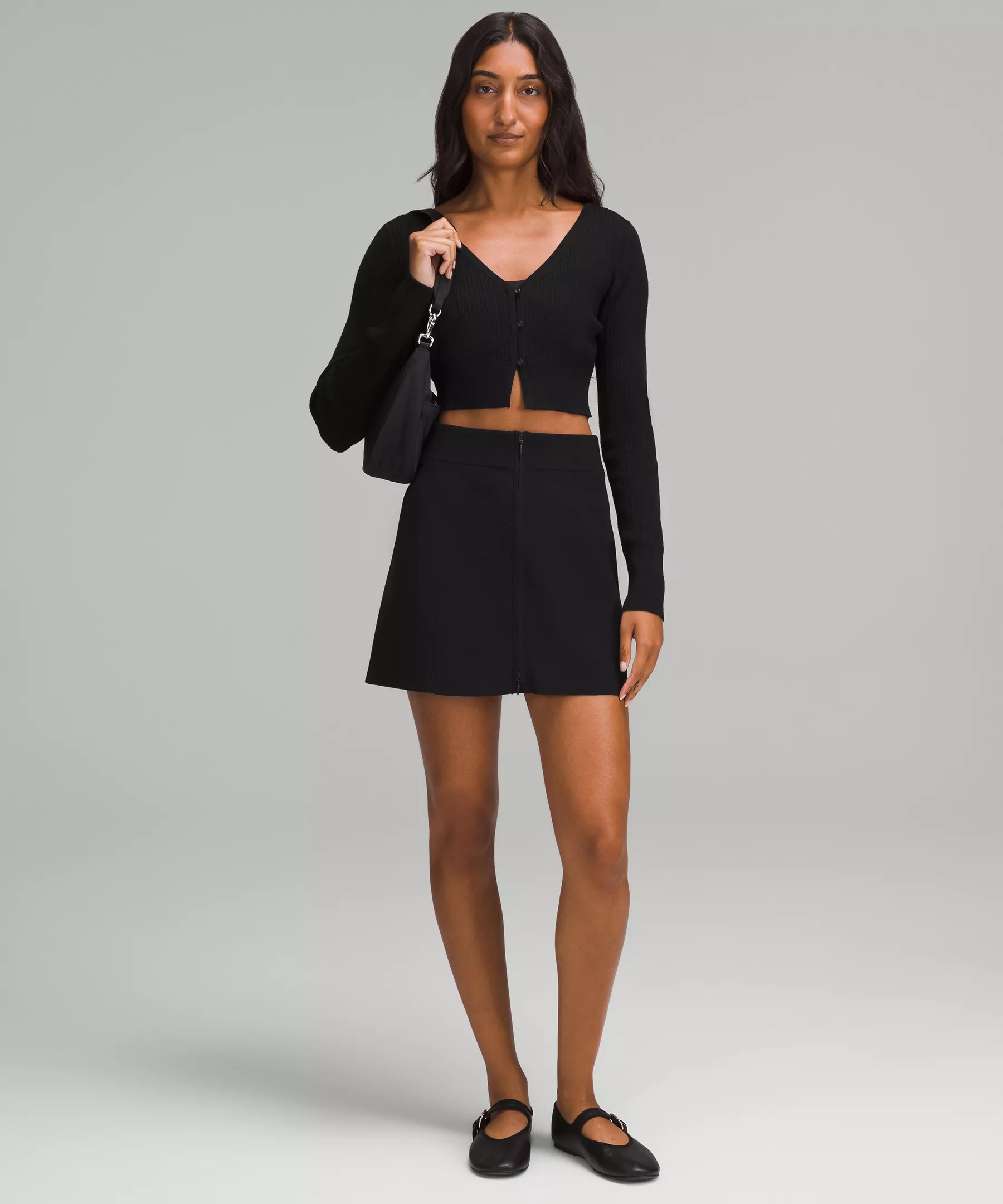 Ribbed-Knit Mini Skirt - 2