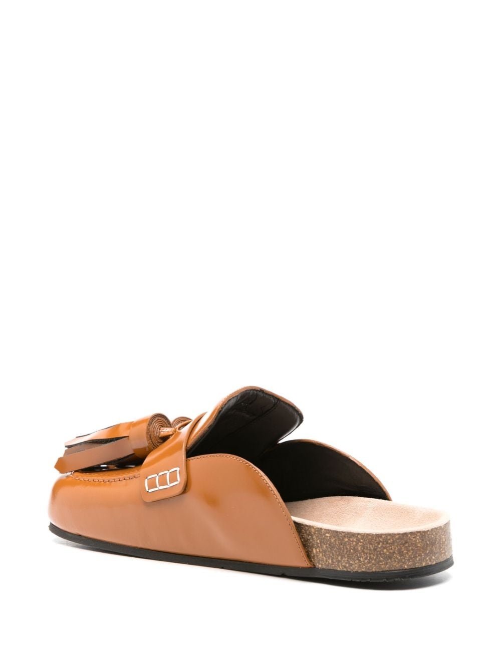 tassel leather mules - 3