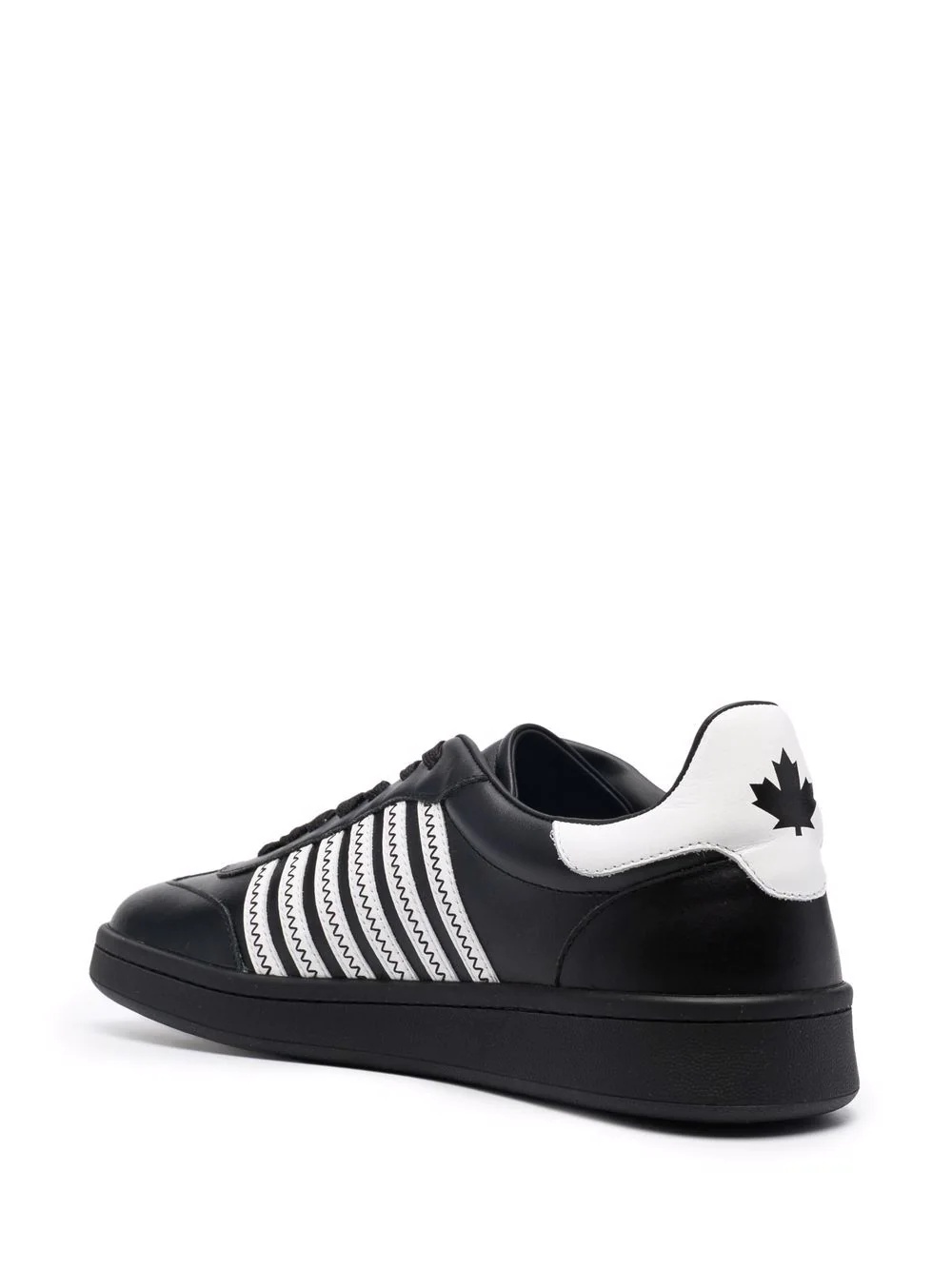 side-stripe detail low top sneakers - 3