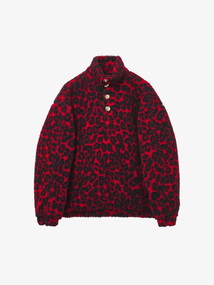 Leopard Fleece Sweatshirt - 2