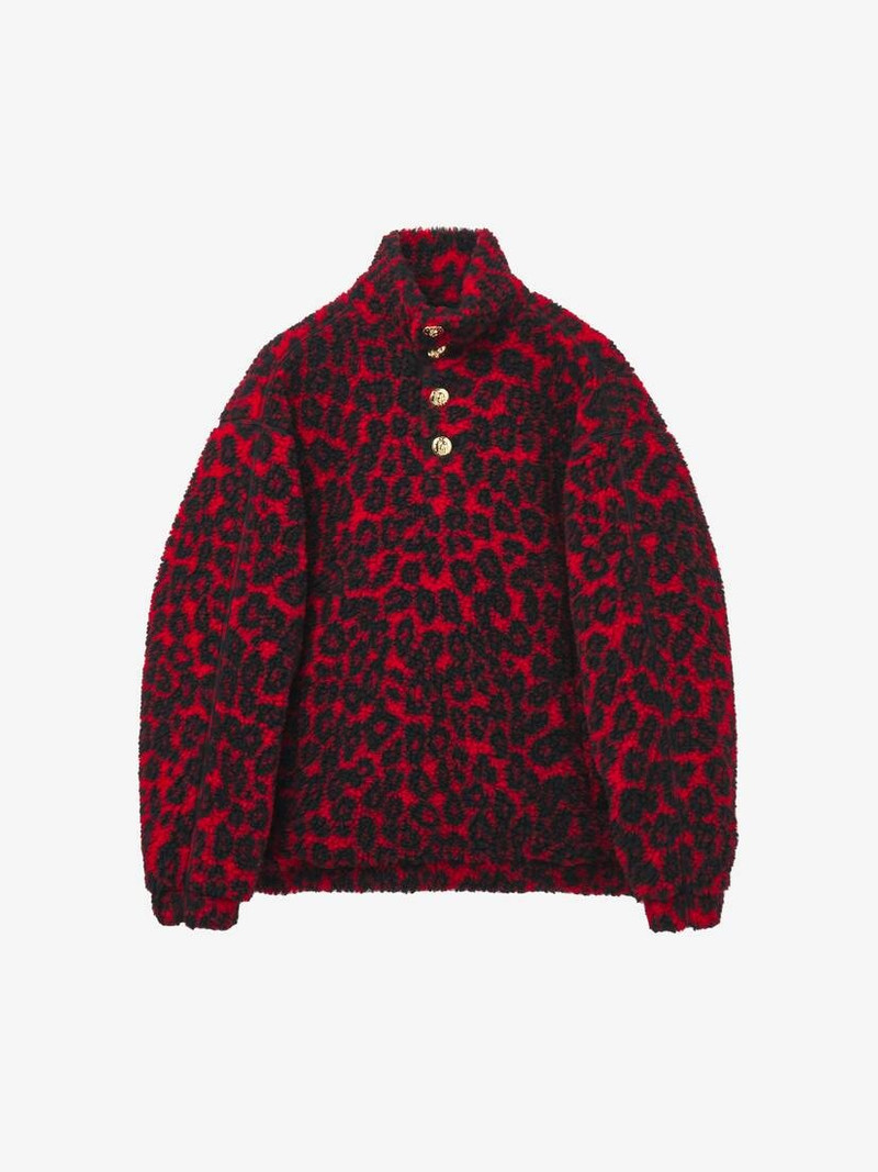 Alexander McQueen Leopard Fleece Sweatshirt outlook
