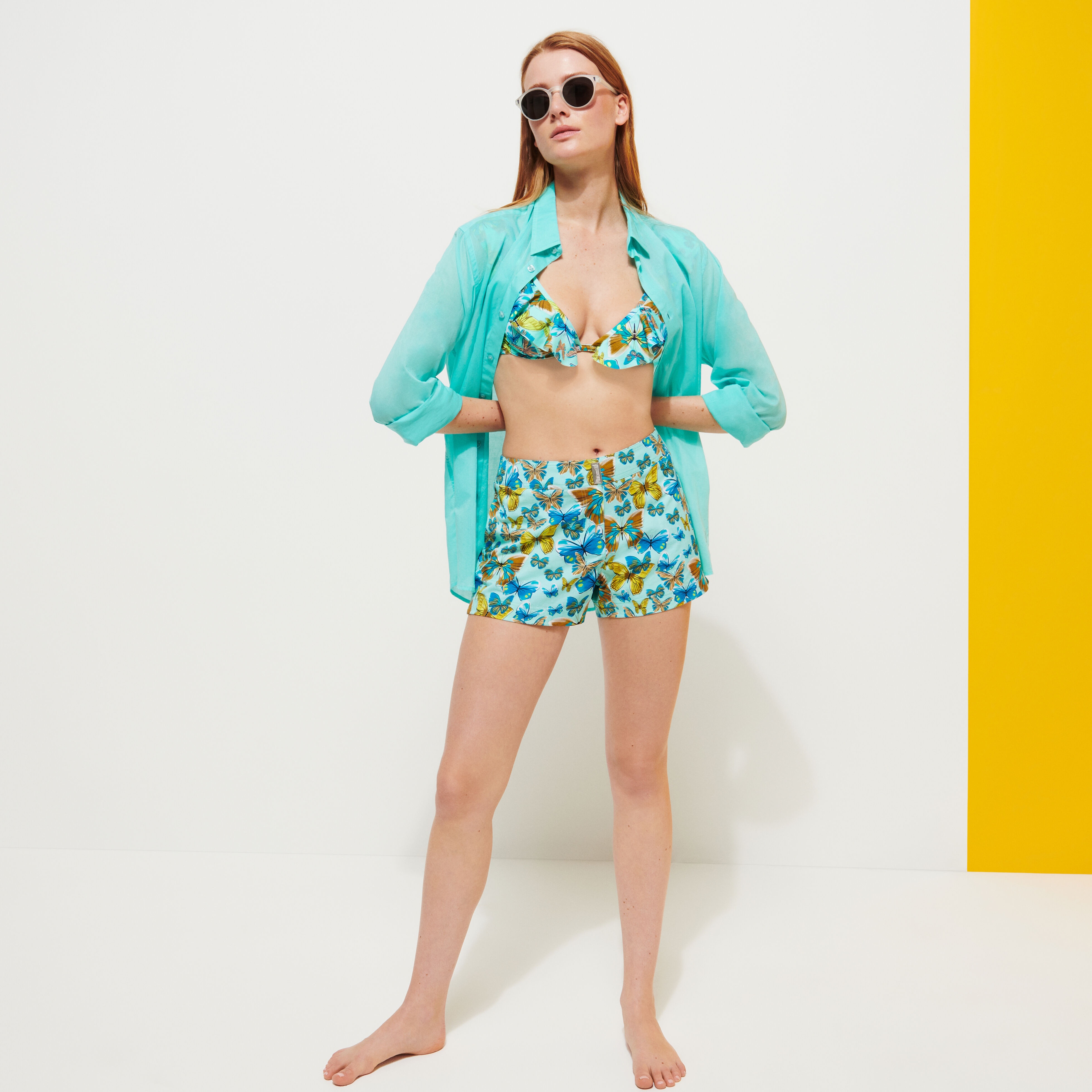 Women Halter Bikini Top Butterflies - 4
