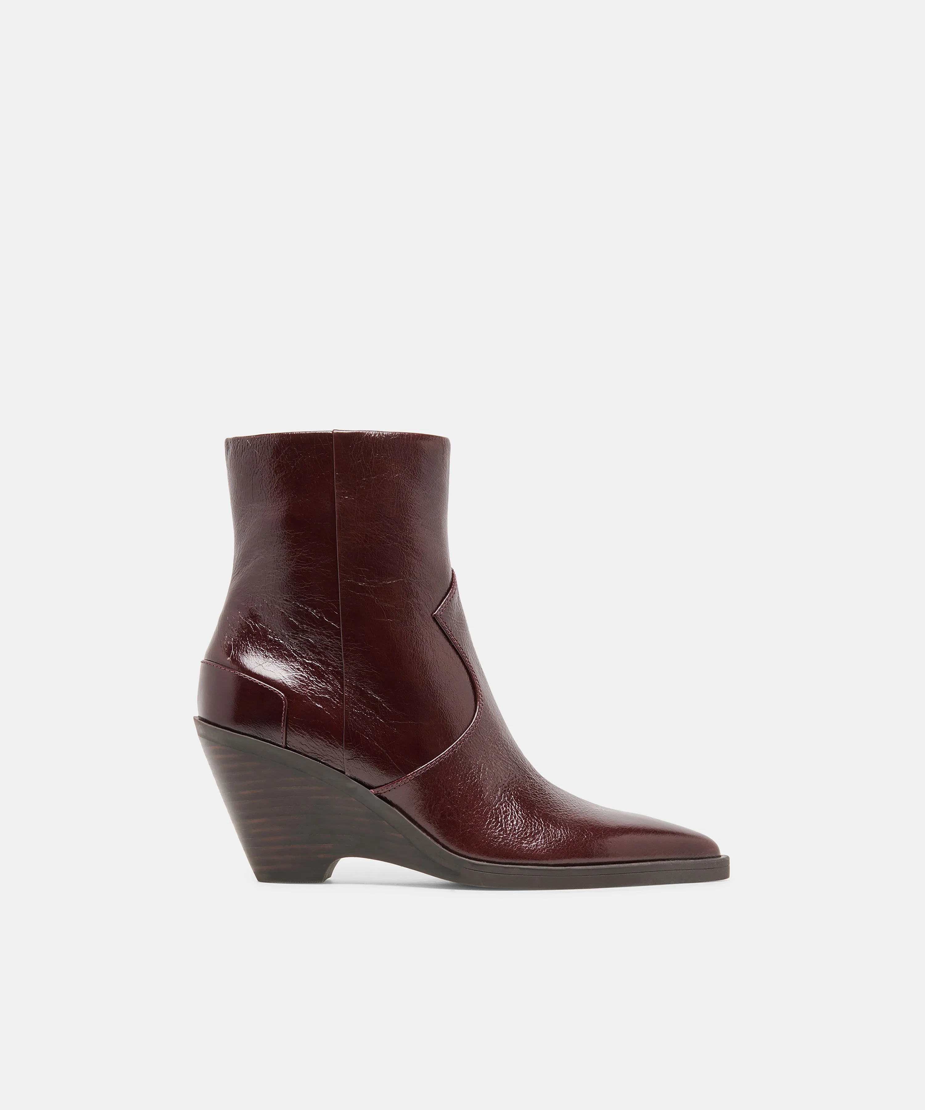 ASHTIN BOOTIES BROWN BERRY LEATHER - 1