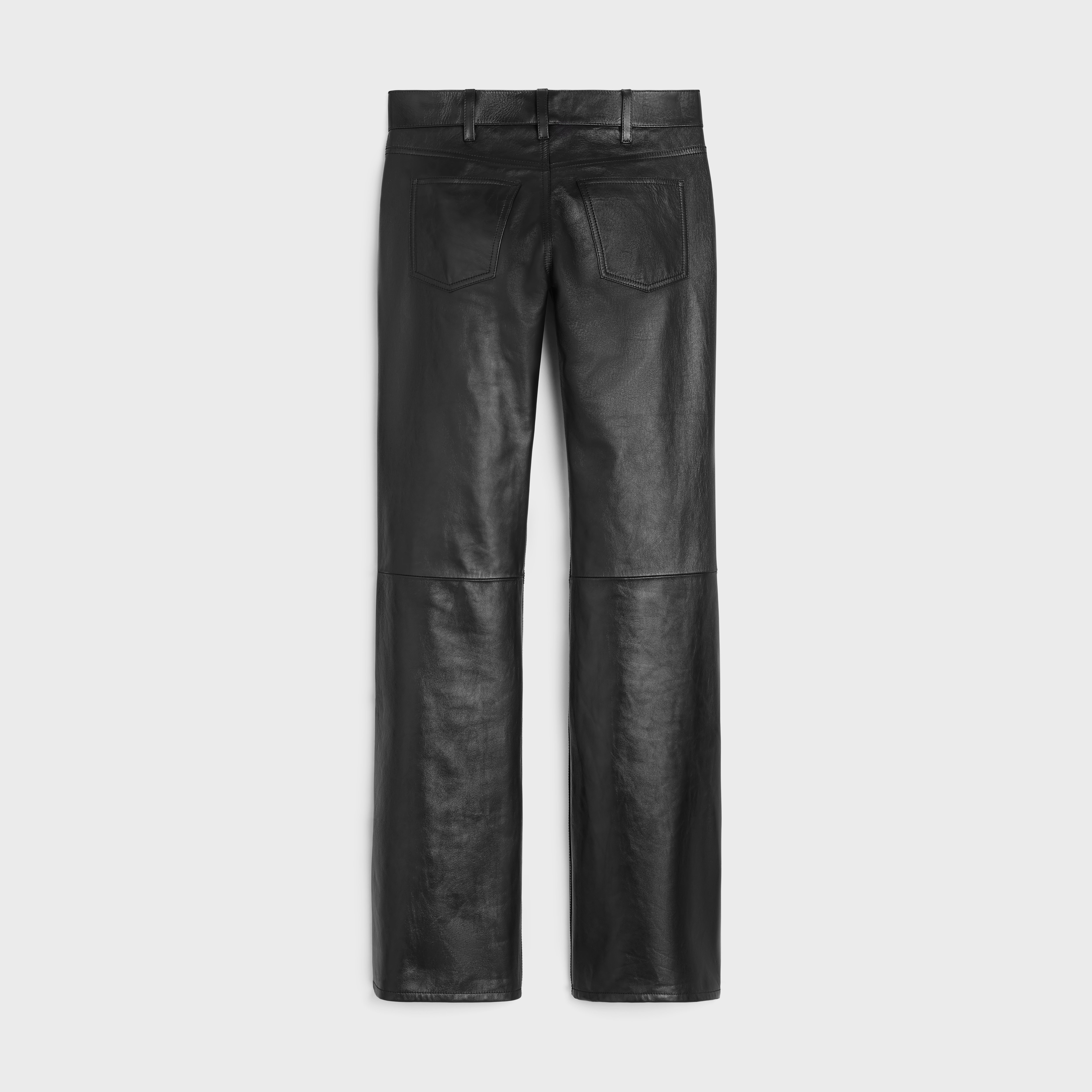 LOW FLARE JEANS IN SOFT LAMBSKIN - 2