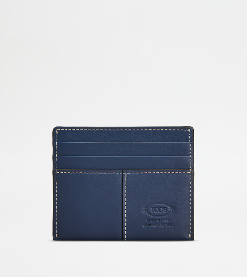 Tod's CARD HOLDER IN LEATHER - BLUE outlook