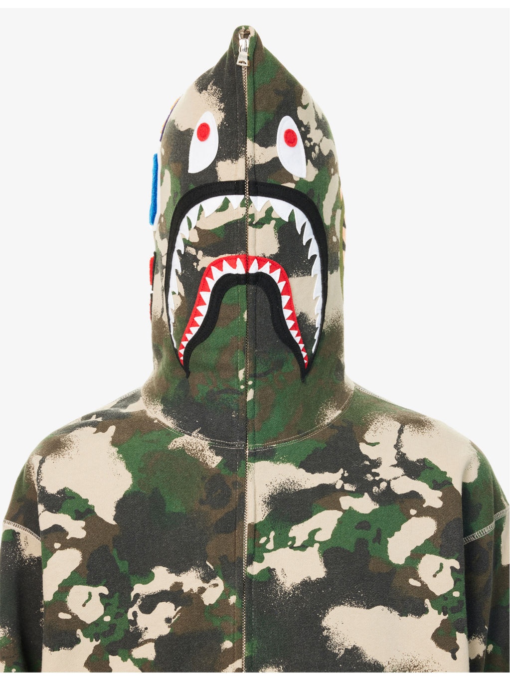Camouflage Two-Slip-Pockets Relaxed-Fit Cotton-Jersey Hoody - 6