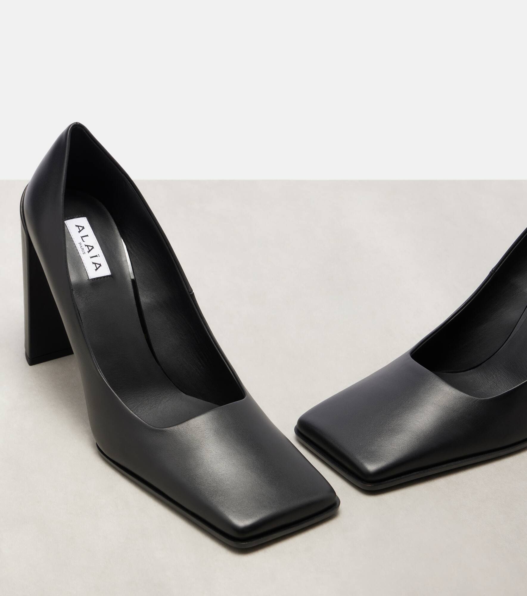 Square 90 leather pumps - 5