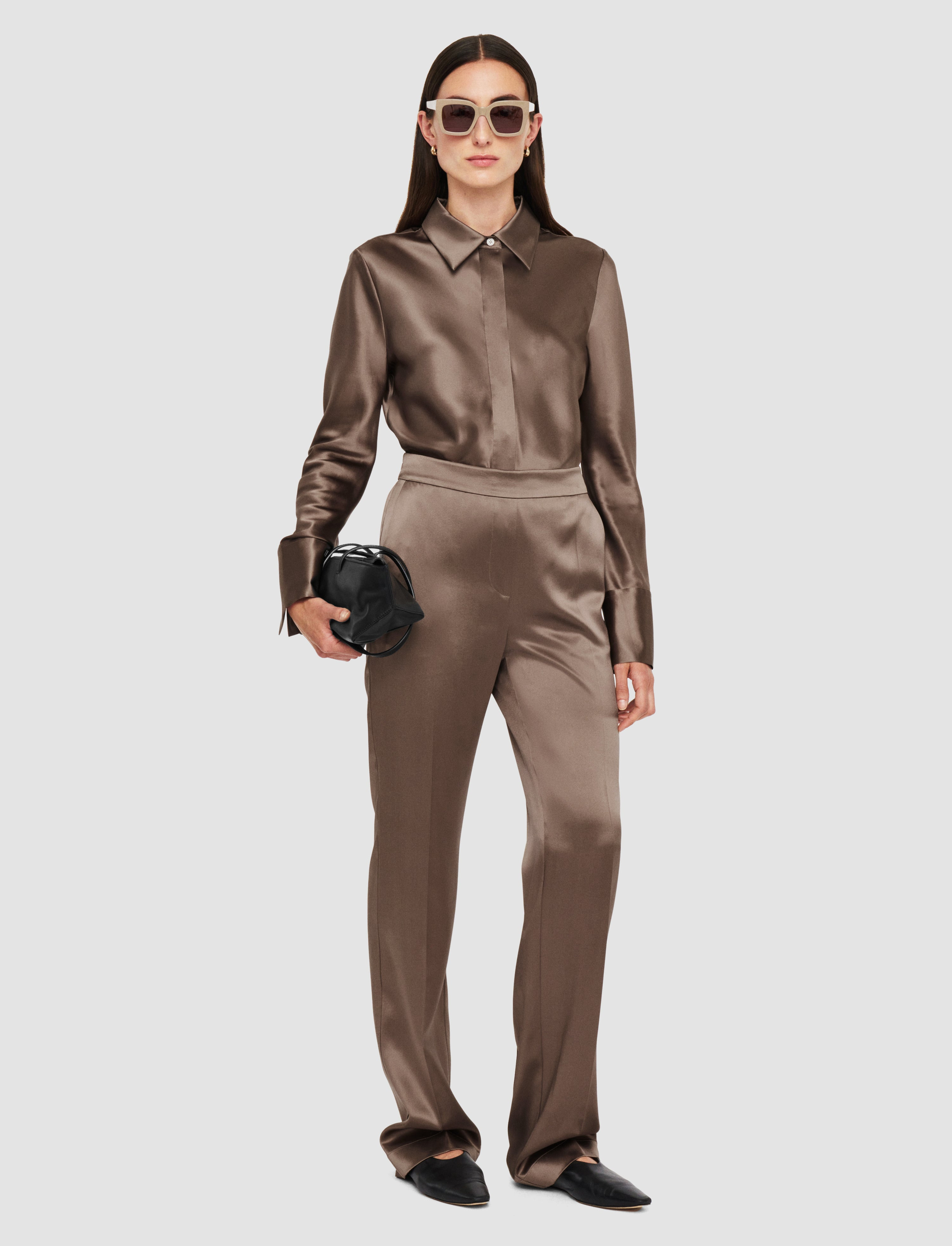Tova Silk Satin Trousers - 2