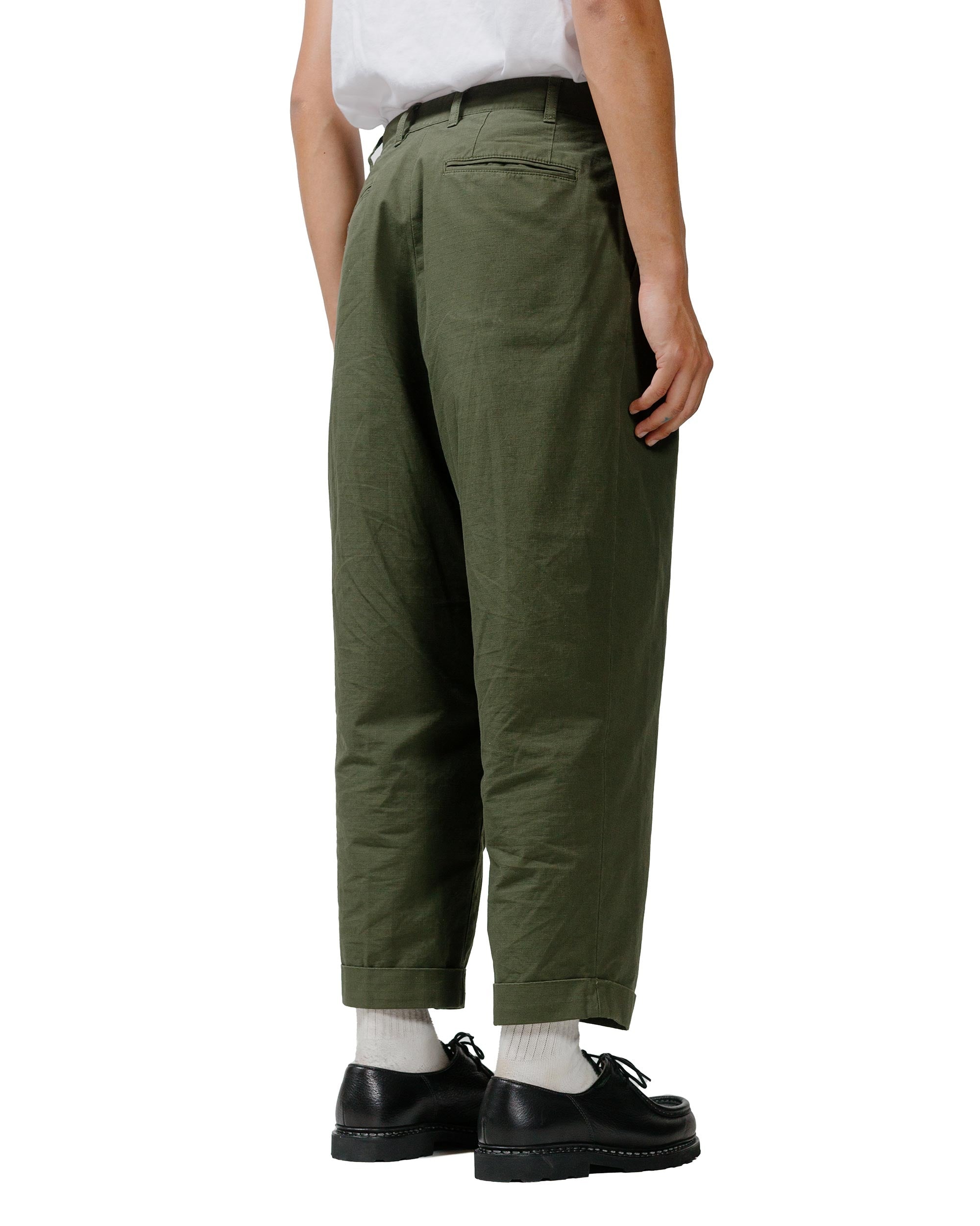 Lost & Found 2Pleats Cotton Ripstop Olive - 3
