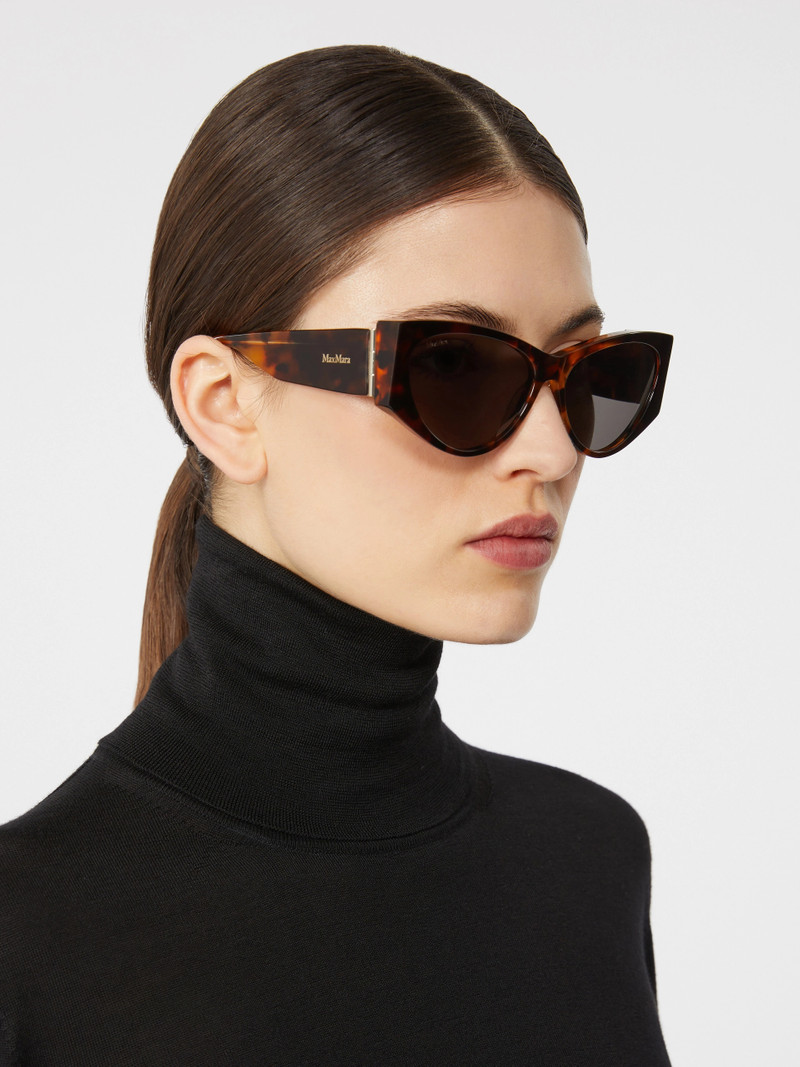 HINGE1 Soft cat-eye sunglasses - TAWNY BRONZE BROWN 4
