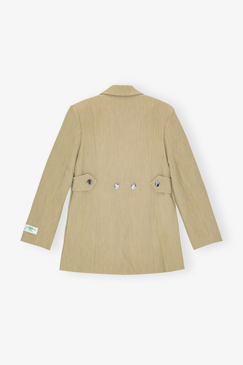 BEIGE TWILL SUITING BLAZER 7