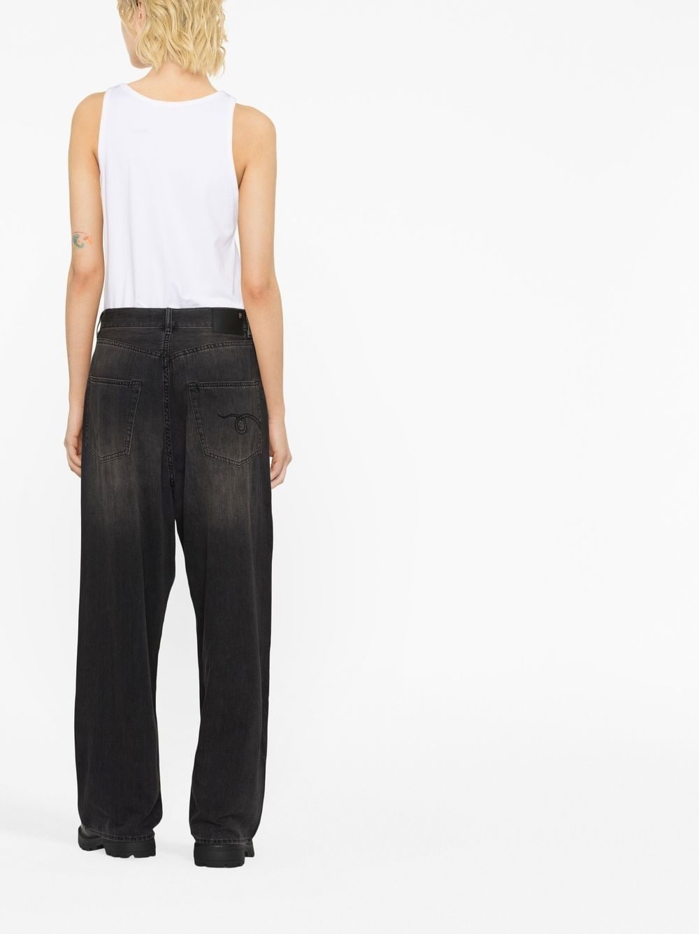 mid-rise wide-leg jeans - 4