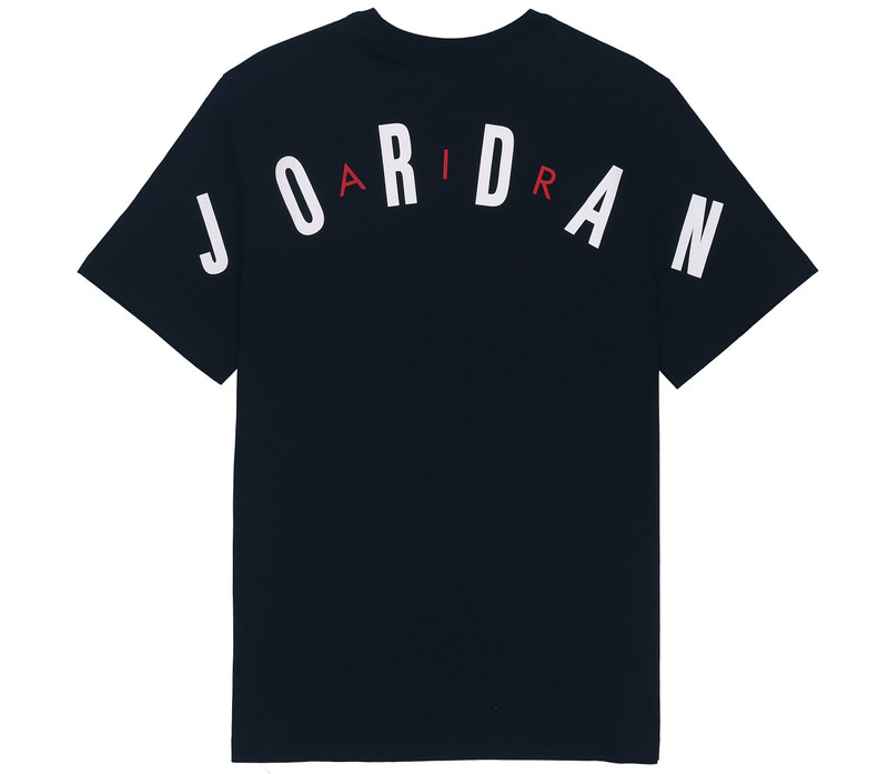 Jordan Air Jordan Alphabet Flying Man Logo Printing Round Neck Casual Short Sleeve Black DM1463-010 outlook