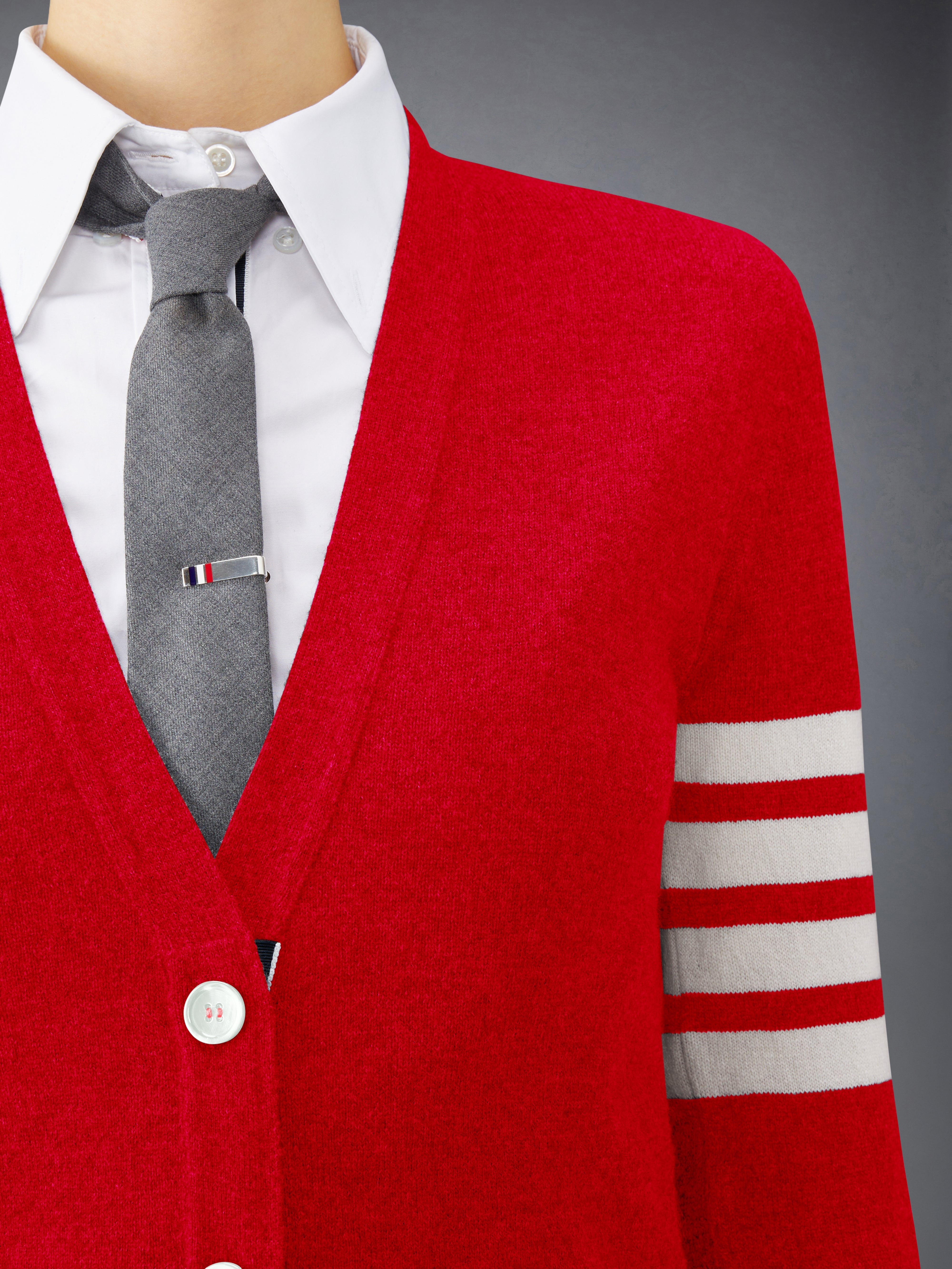 CASHMERE 4-BAR CLASSIC CARDIGAN - 6