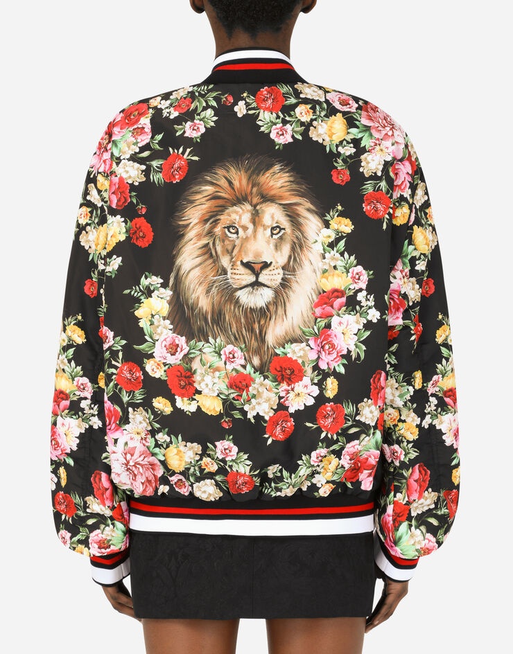 Nylon jacket with lion mix print - 4