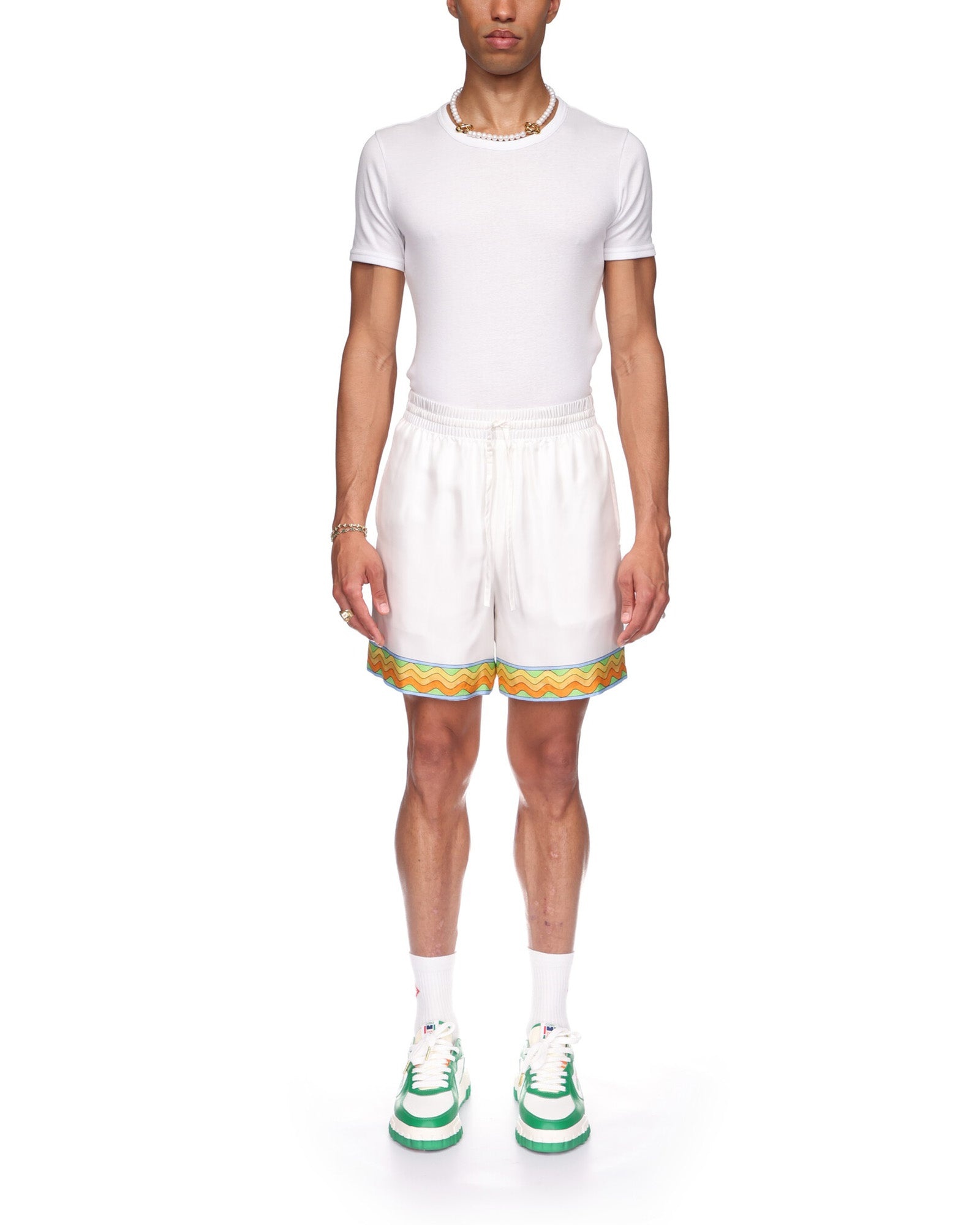 Afro Cubism Tennis Club Silk Shorts - 5