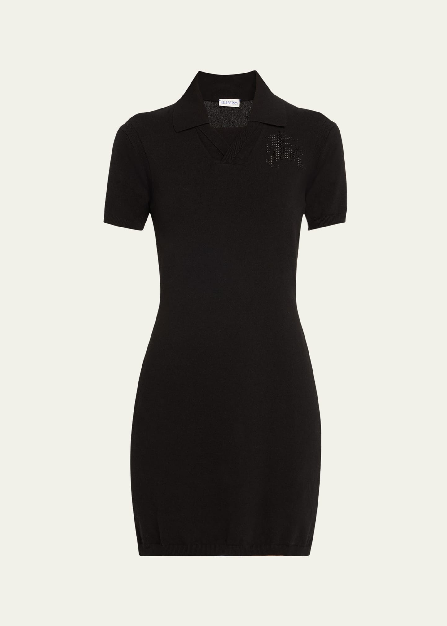 Lightweight Crepe Knit Polo Dress - 1