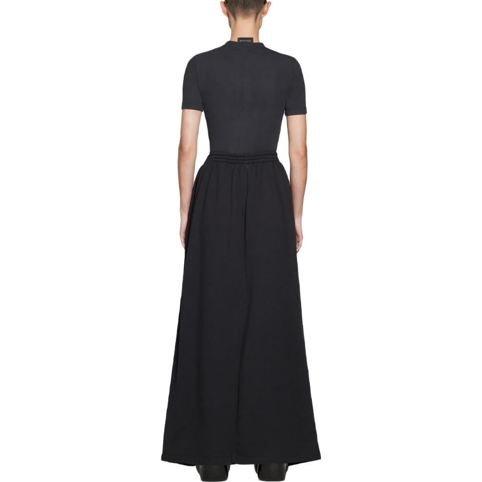 (WMNS) Balenciaga Paris By Day Tight Small Fit T-Shirt 'Black Faded' 745019TOVC71055 - 4