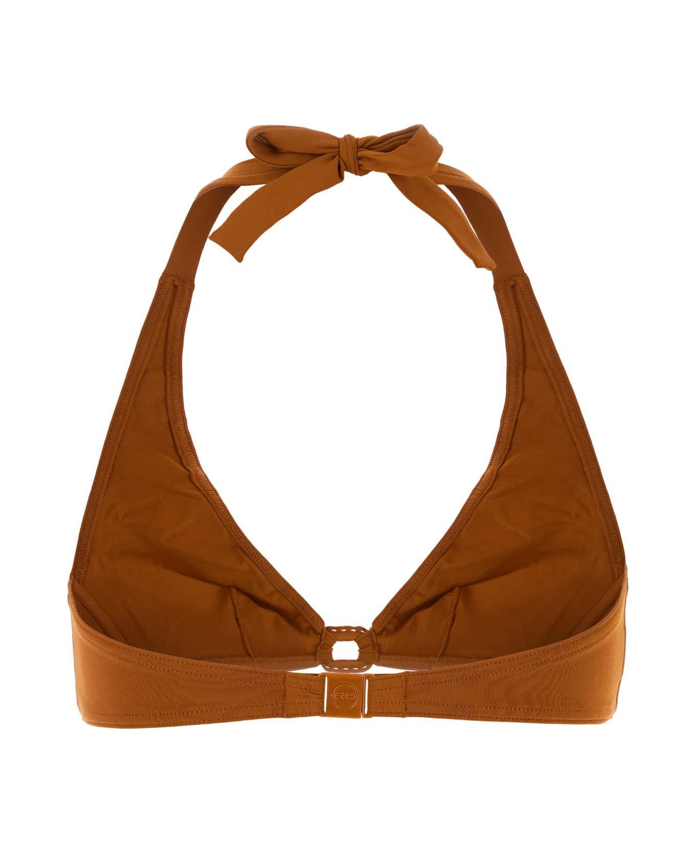 Caramel Stretch Nylon Navire Bikini Top - 2