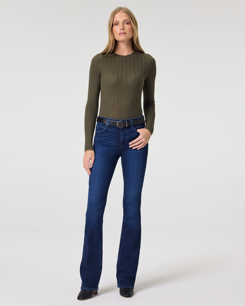PAIGE High Rise Manhattan 32" Bootcut Jean outlook