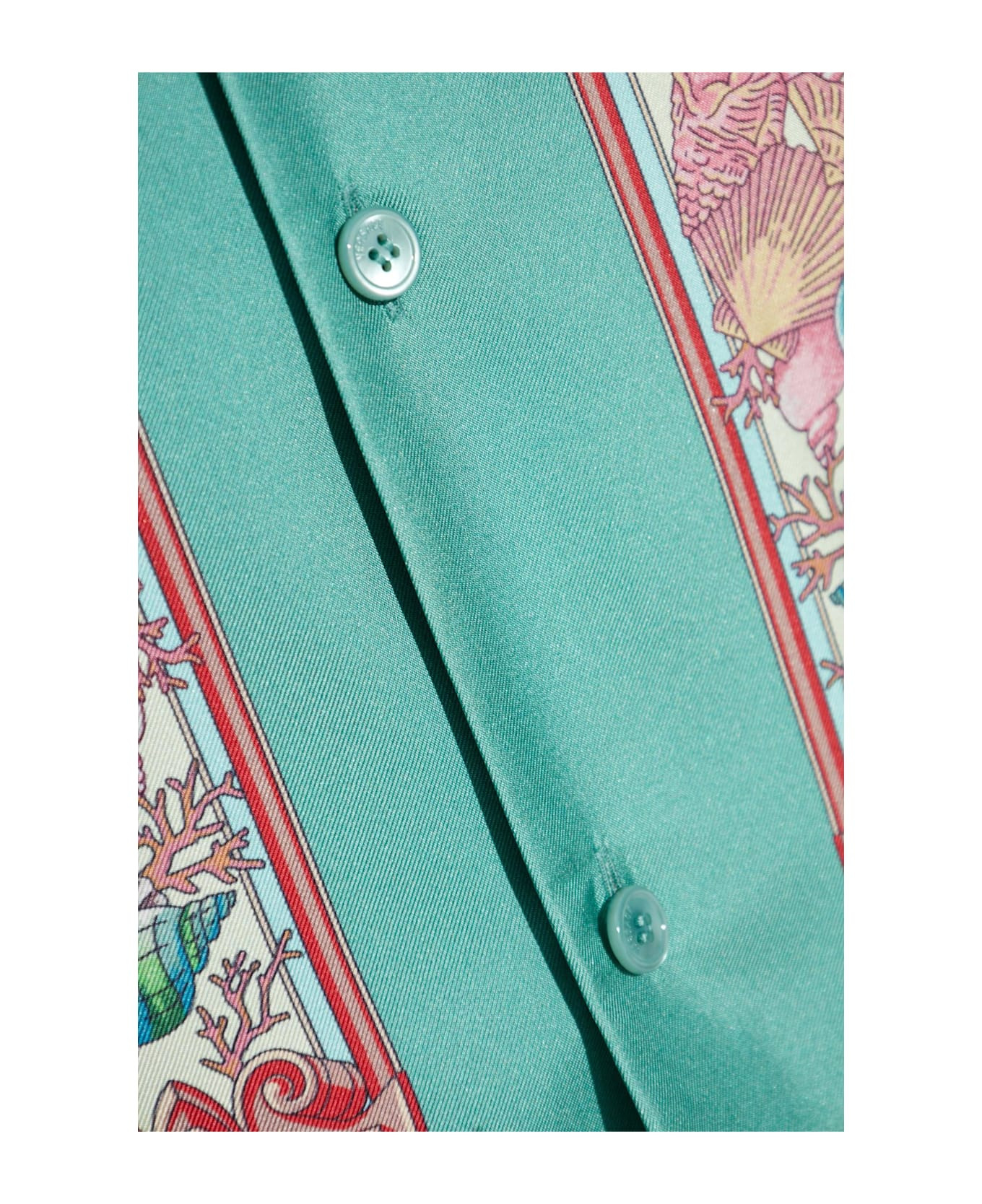 Versace Silk Shirt With 'coral Theatre' Print - 5