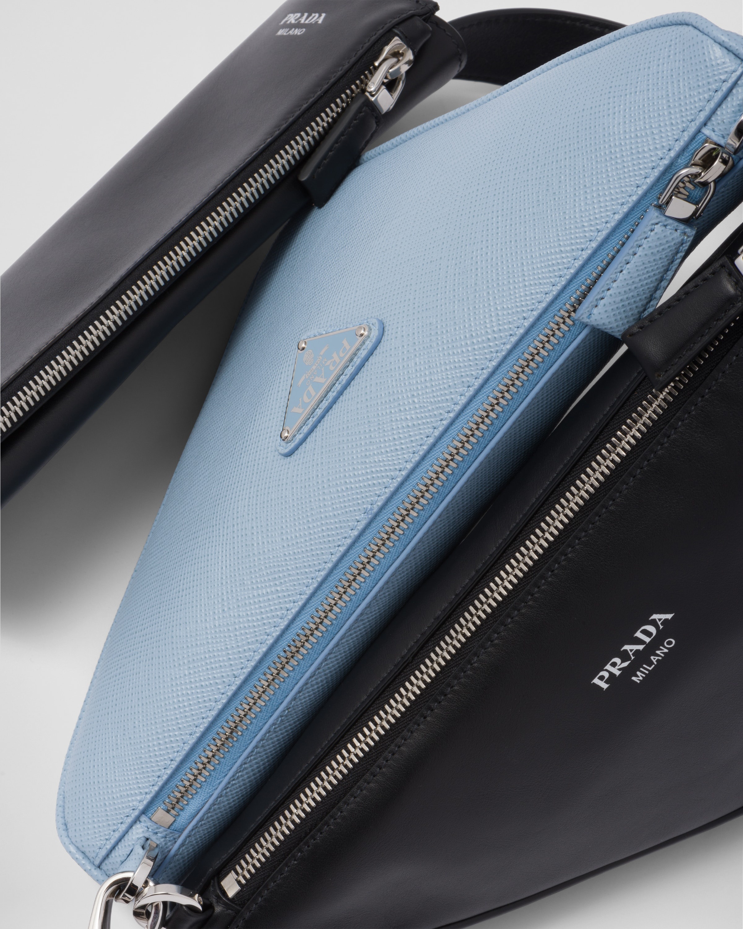Saffiano leather and leather shoulder bag - 6