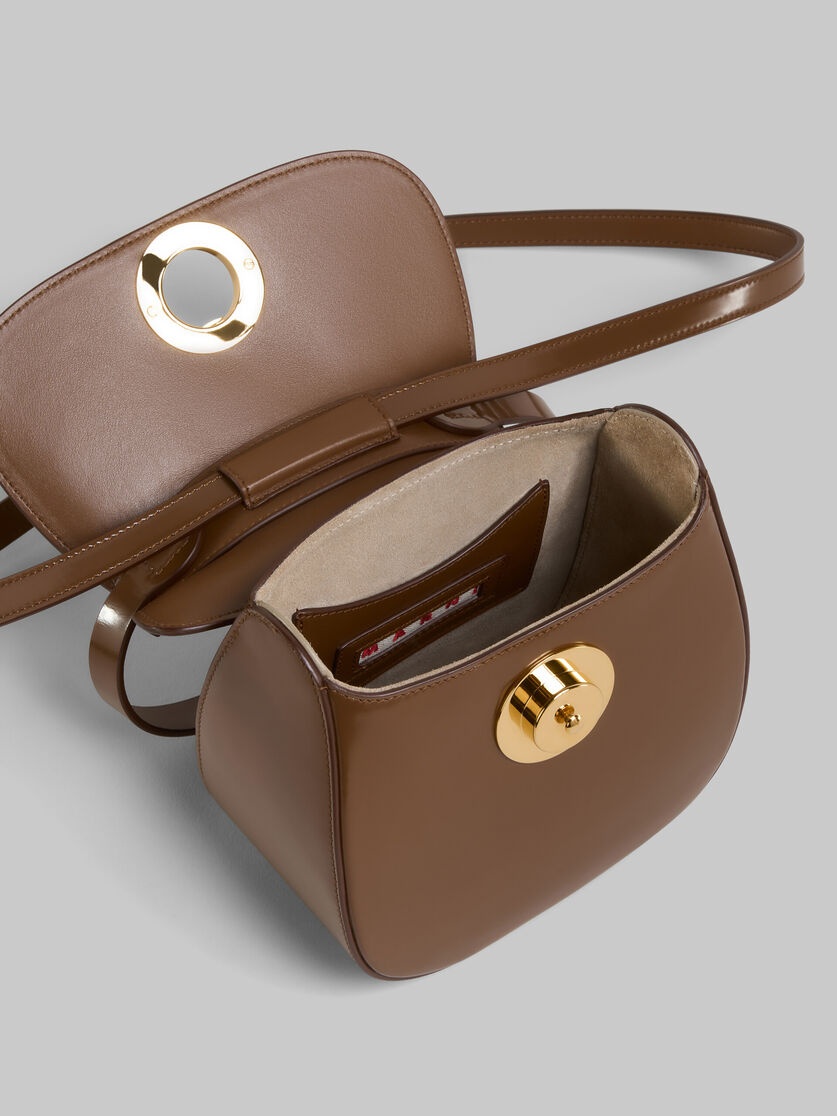 BROWN LEATHER BUTTERFLY SMALL HANDBAG - 4
