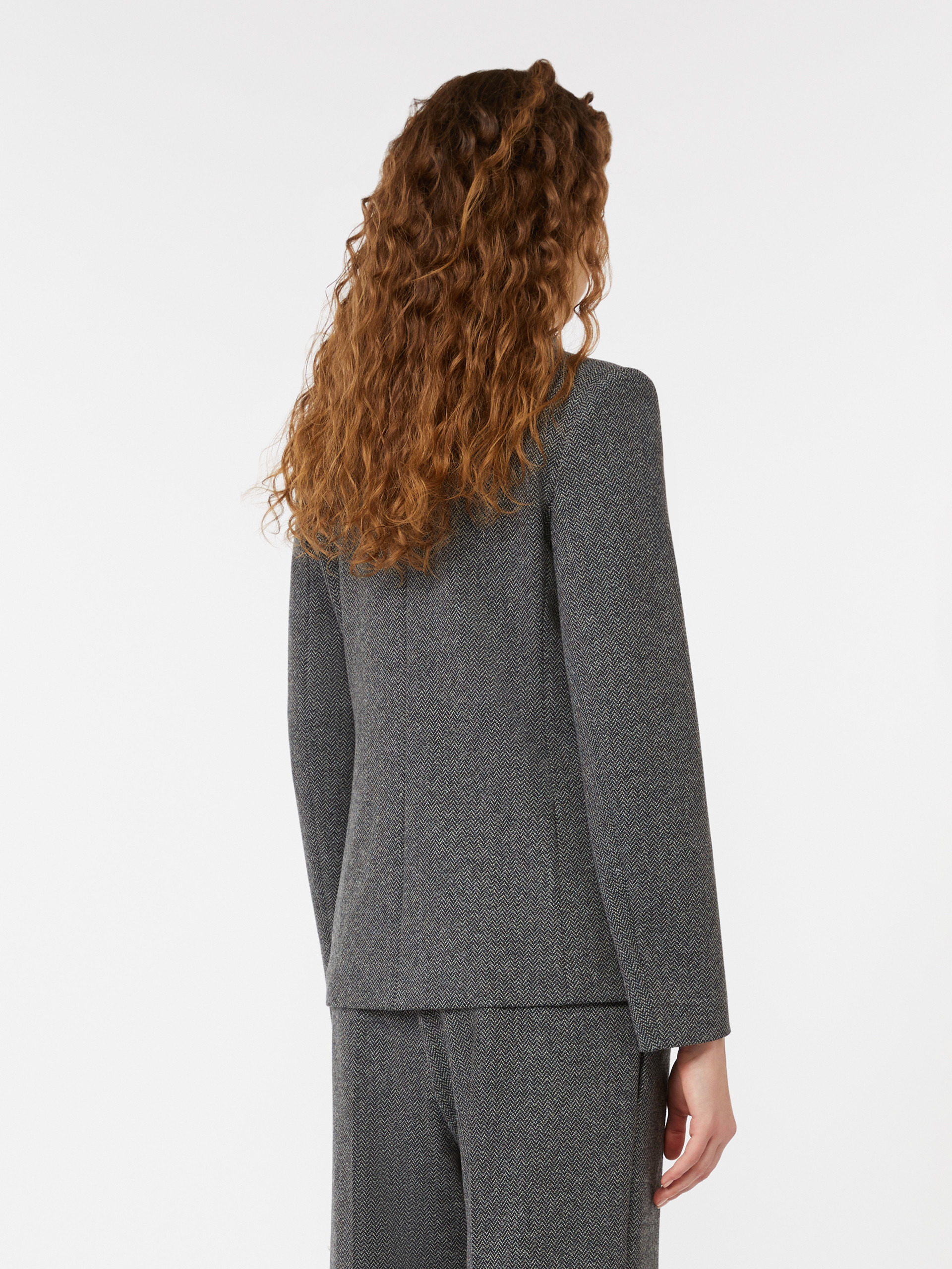 DILLY Yarn-dyed jersey blazer - 4