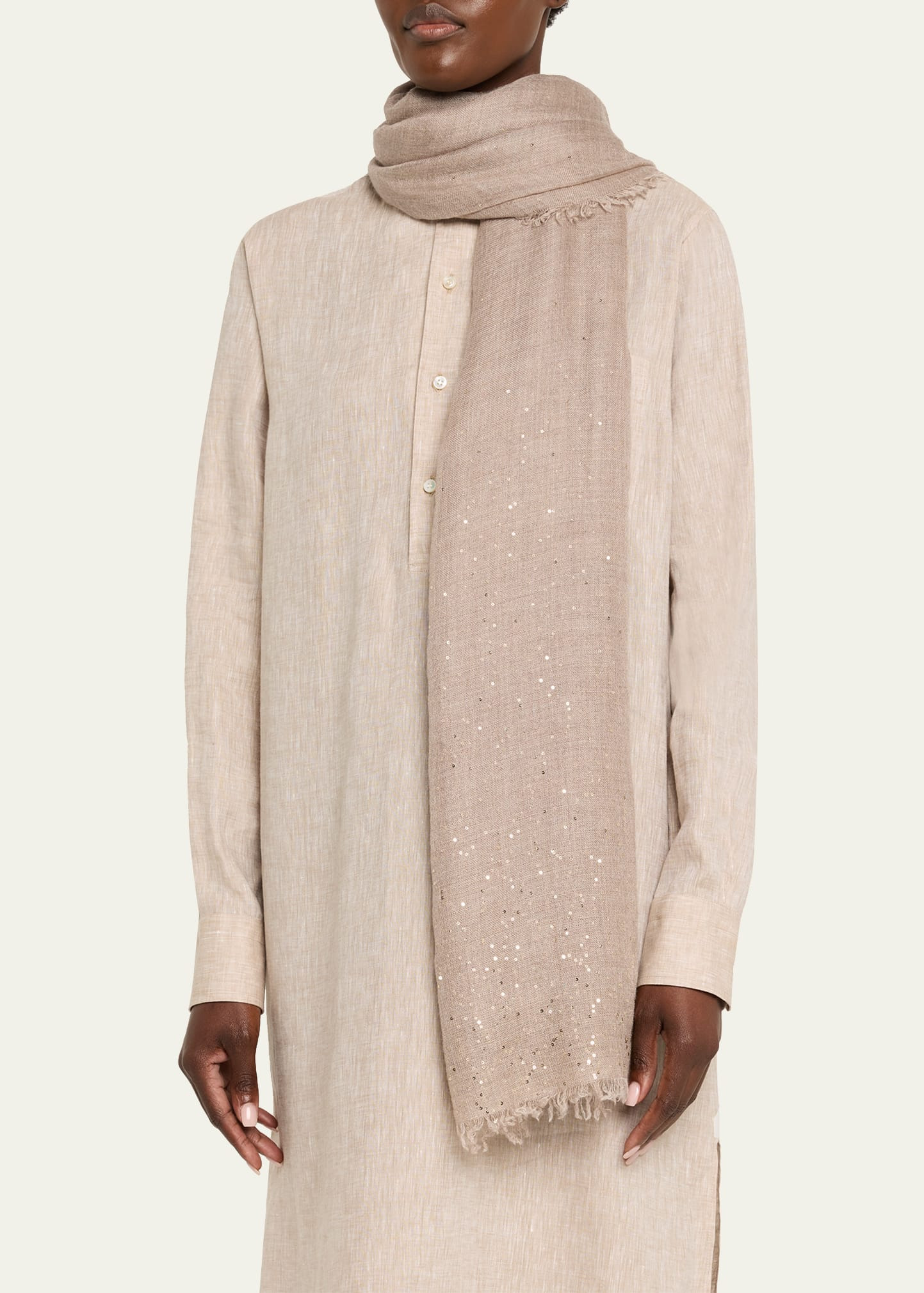New Domenica Paillette Cashmere Scarf - 3
