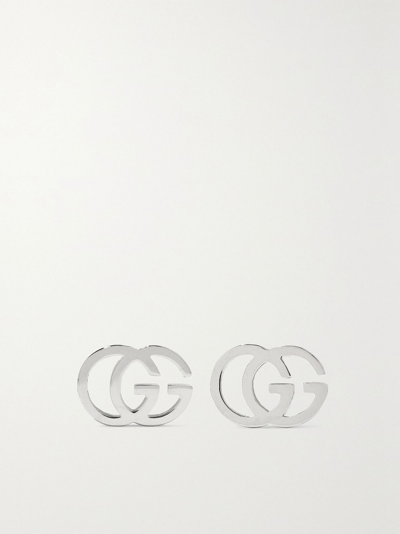 GG Tissue 18-karat white gold earrings Silver 1
