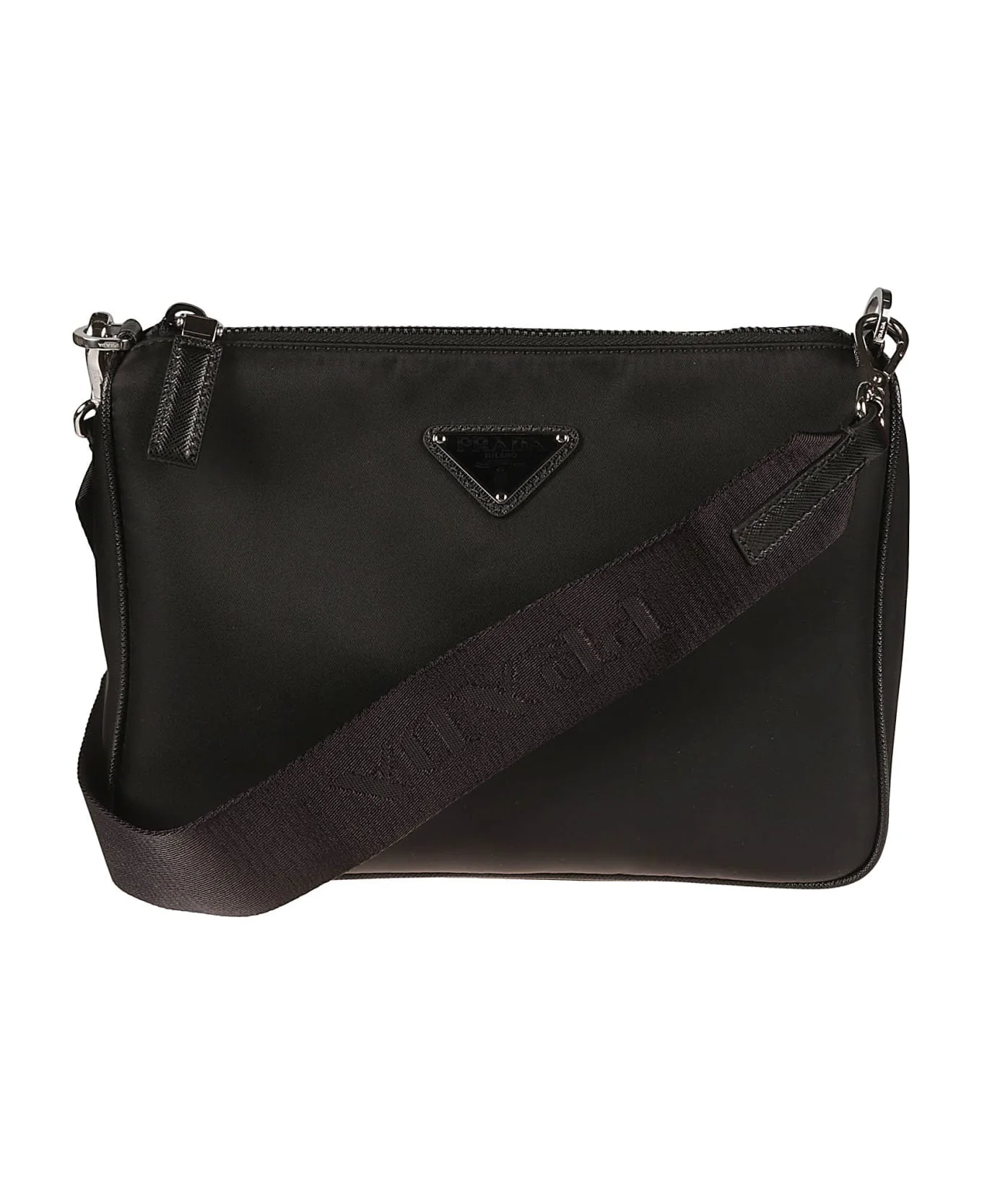 Logo Patch Top Zipped Crossbody Bag - 1