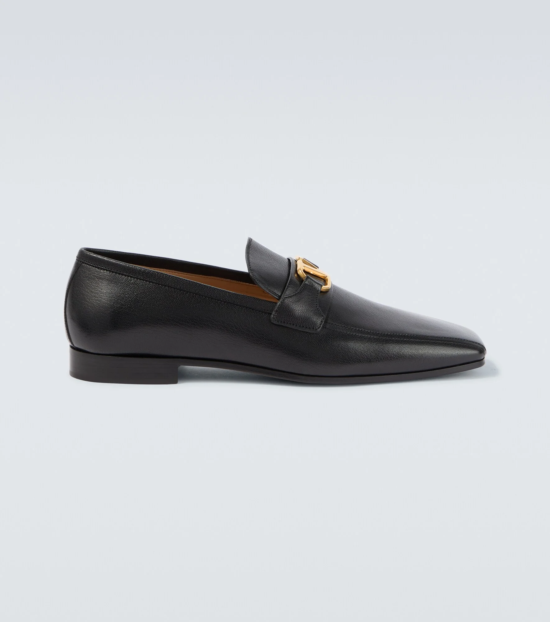 VLogo leather loafers - 1