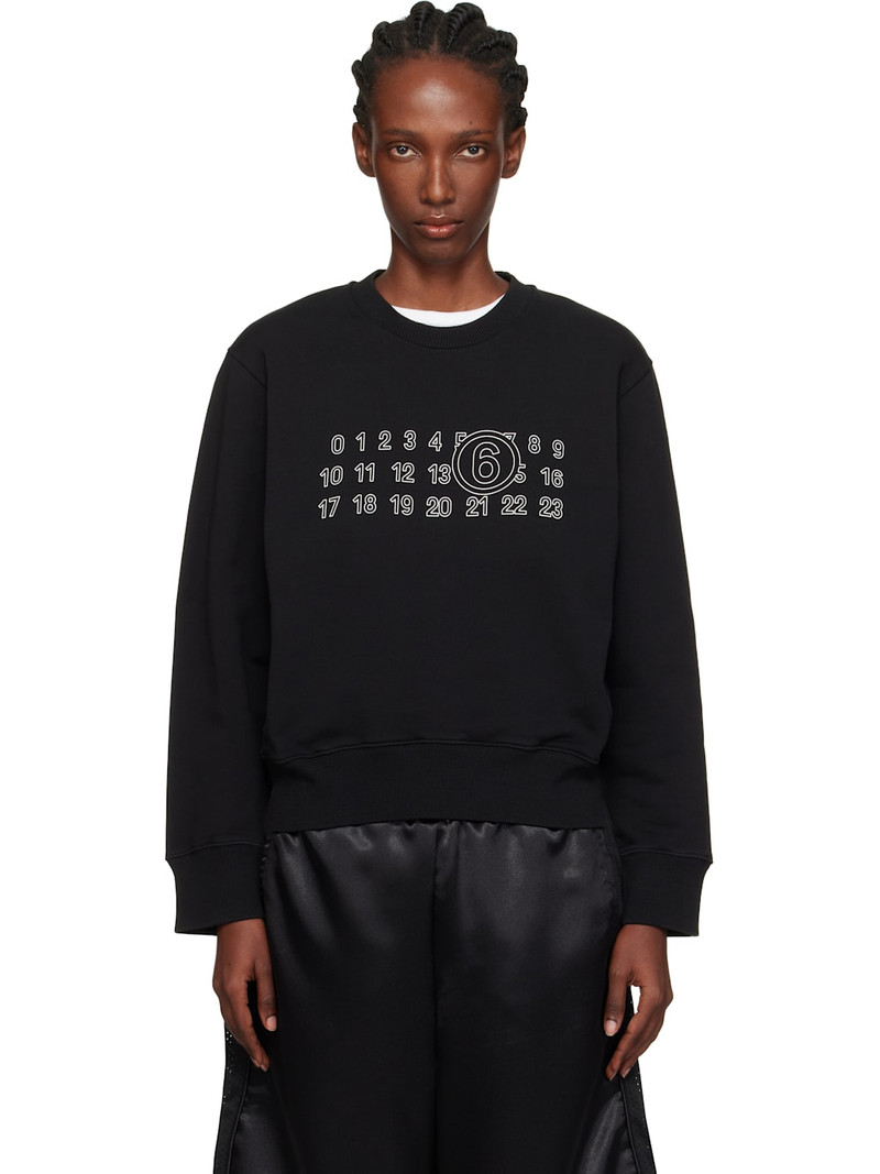 Black Unbrushed Sweat Jersey Sweatshirt 1
