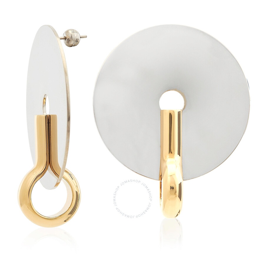 Burberry Ladies Alladium Gold-Plated Disc Earrings - 3