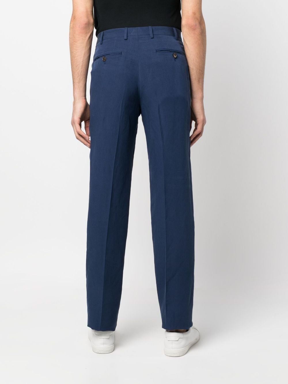 tailored linen-silk trousers - 4