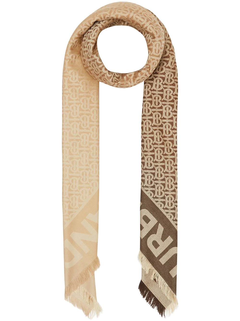 TB monogram jacquard scarf - 1