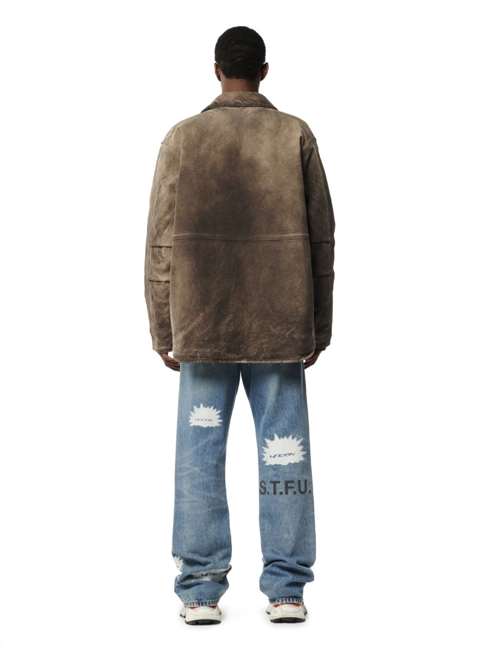 Stfu Distressed Canvas Jacket - 4
