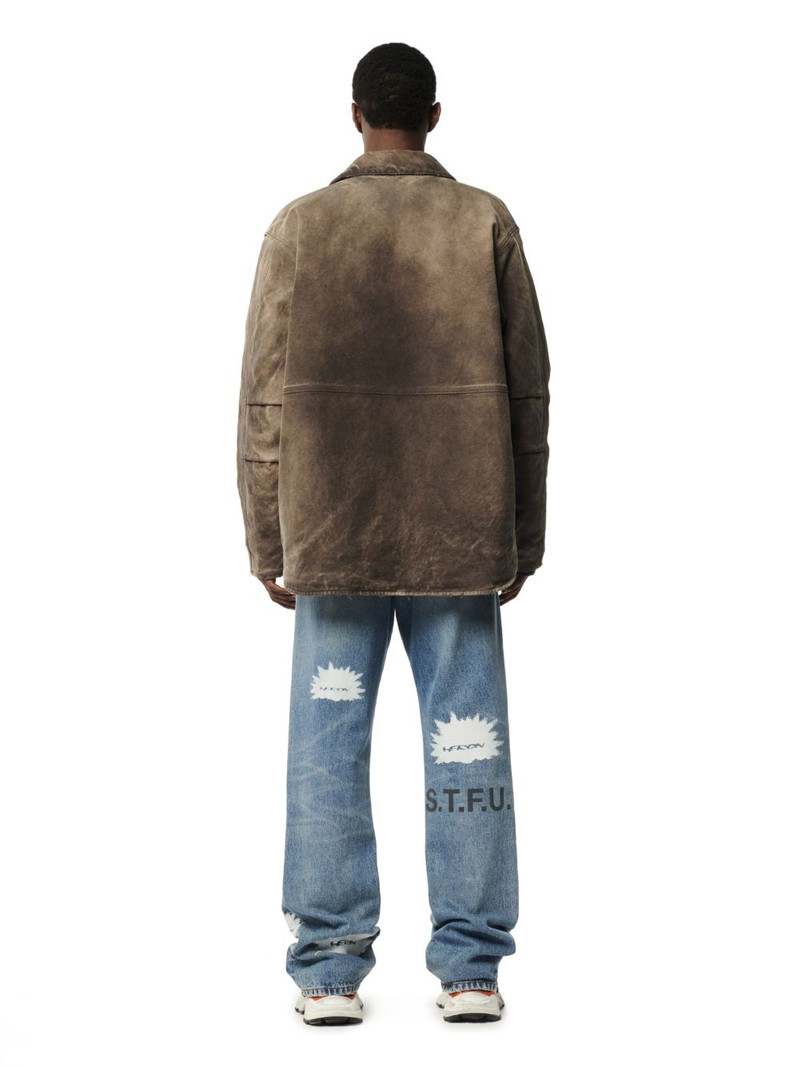 Stfu Distressed Canvas Jacket 4