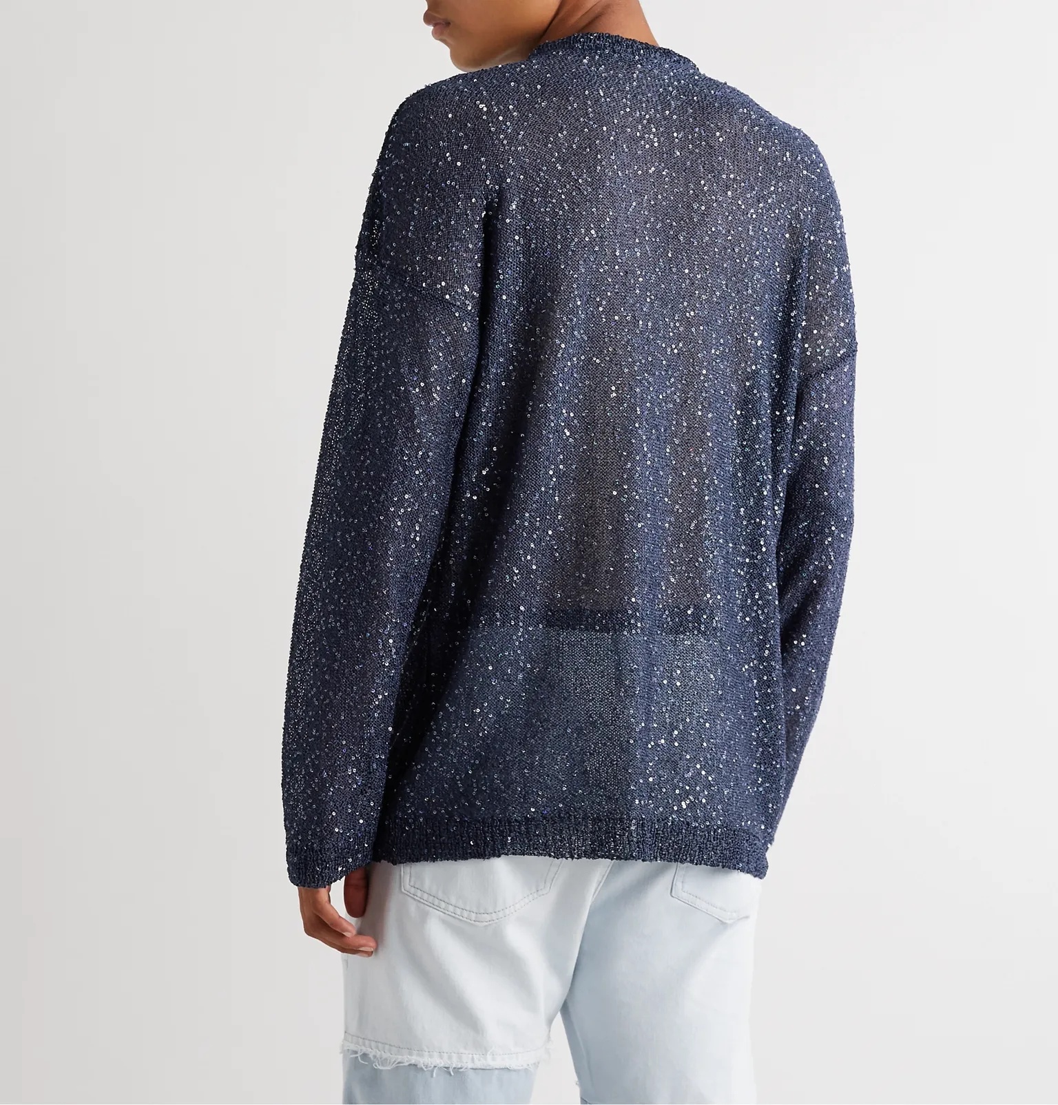 Sequin-Embellished Knitted Sweater - 4