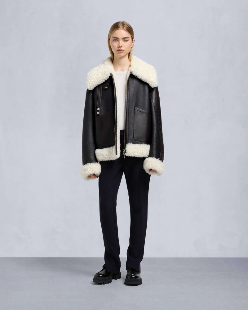 MOOSE KNUCKLES MTD SHEARLING PILOT JACKET | REVERSIBLE