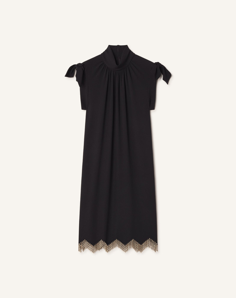 EMBROIDERED BOW DRESS IN SABLÉ 1