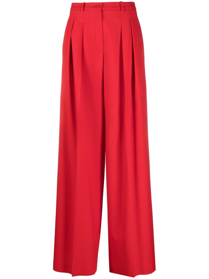 box-pleat wool palazzo trousers 1