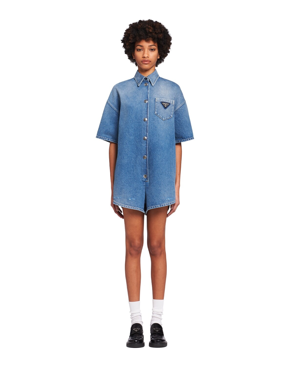 Organic denim playsuit - 2