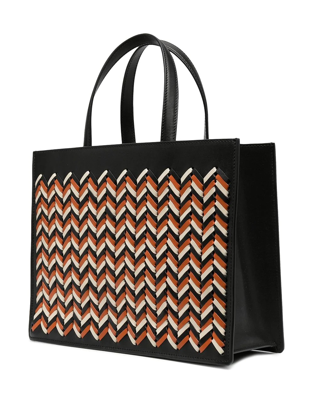 woven top-handle tote - 3