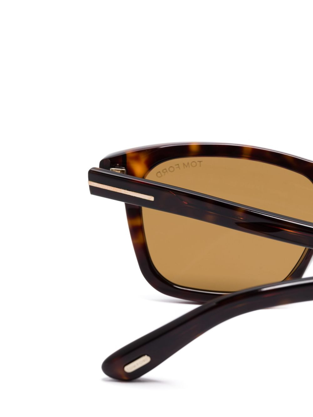 The Tom Ford 1179 Barron Sunglasses feature a classic rectangular shape with an arching brow line su - 3
