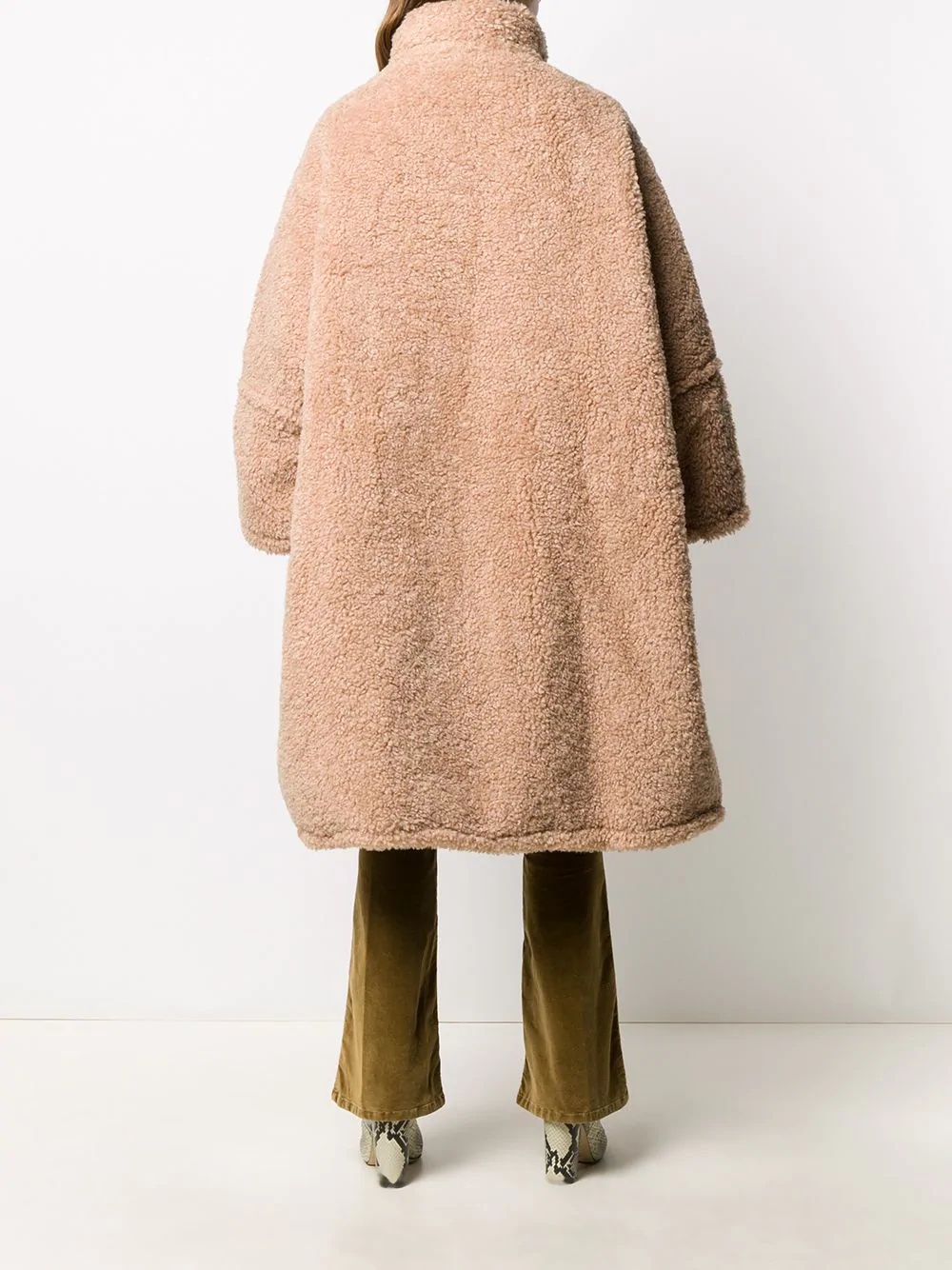 oversized textured coat - 4